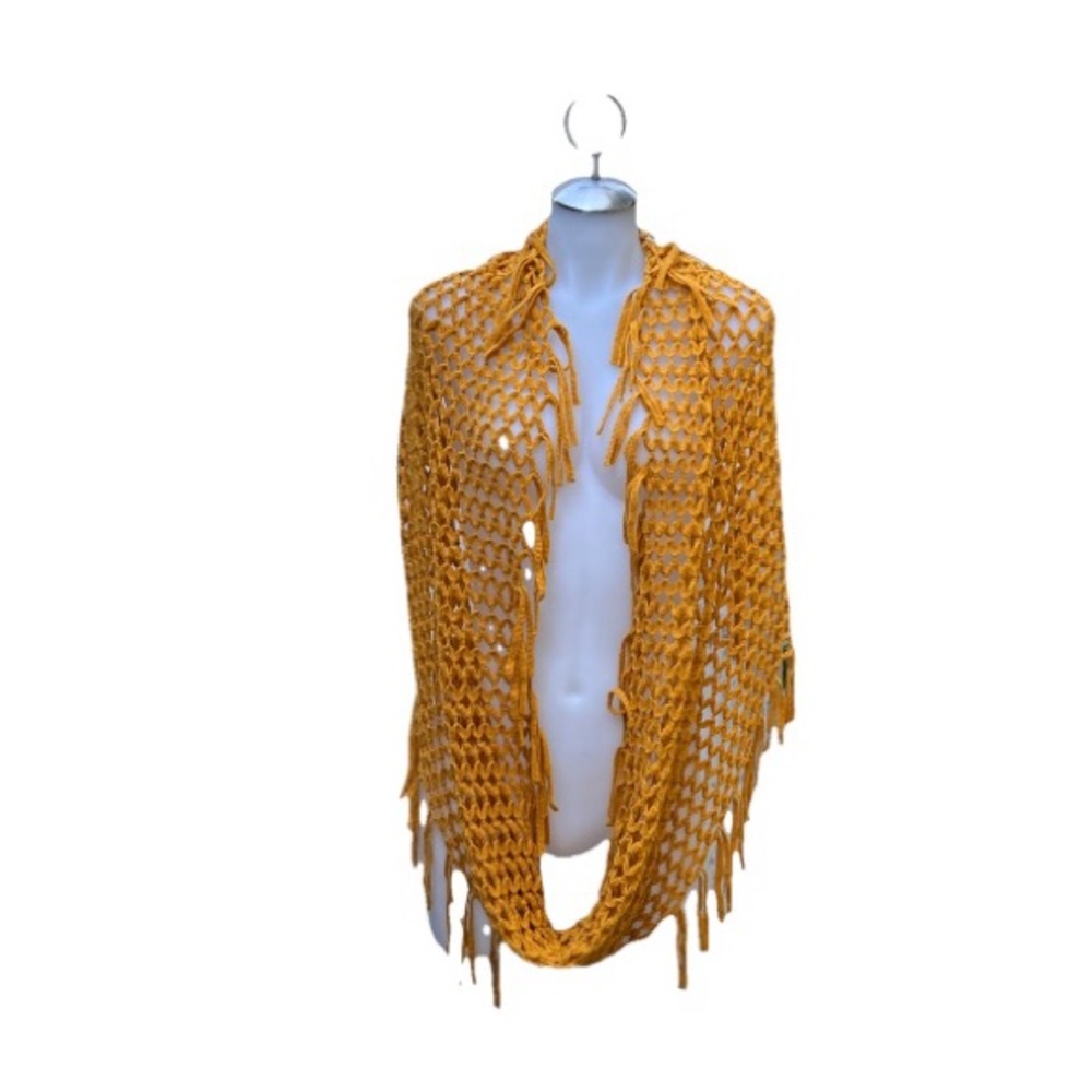 Handmade Mustard Yellow Crochet scarf
